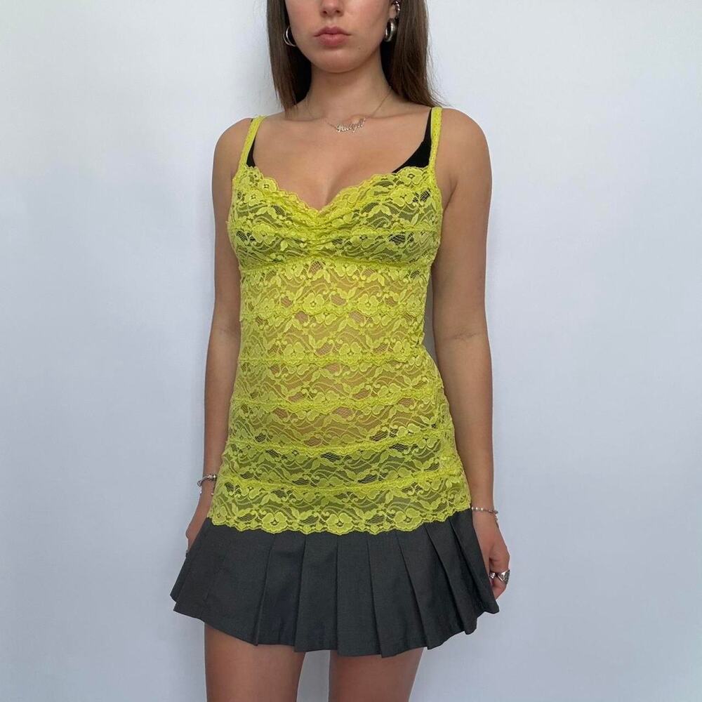 Yellow Lace Cami Top by Pins and Needles